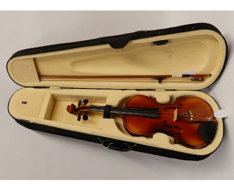 A Stagg violin 33.5cm with bow and case (3) Condition Report: Available upon request