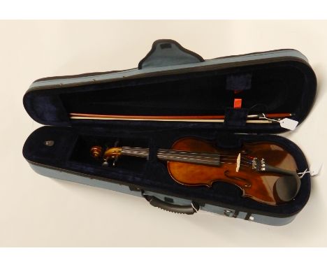 A Forenza violin 35.5cm with bow and case (3) Condition Report: Available upon request