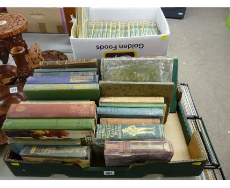 Box of vintage books and sixteen volume set of The Illustrated Encyclopaedia of Animal Life