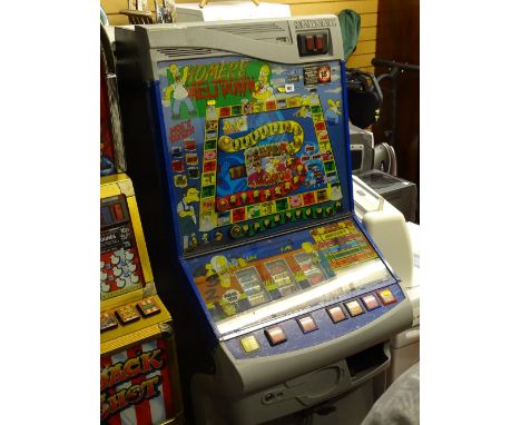 Vintage Maygay 'Homer's Meltdown' gaming machine E/T
