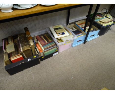 Five boxes and crates of mainly Welsh vintage books