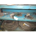 LOT OF 3 HEAVY DUTY ANGLE GRINDERS INCL 4 1/2" MAKITA 90058, 4 1/2" WALTER AND 4 1/2" WALTER AND 4 1