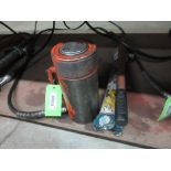LOT OF HYDRAULIC POWERED PUMP W/ATTACHED RAM (IN CENTRAL TOOL CRIB)