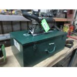 METABO KFM 15-10F BEVELLING TOOL/CHAMFER POWER TOOL W/METAL CASE AND CARBIDE INSERT SETS (IN CENTRAL