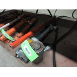 LOT OF HYDRAULIC POWERED PUMP W/ATTACHED RAM (IN CENTRAL TOOL CRIB)