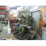 FIRST UNIVERSAL MILL, 124CM X 22CM TABLE, 3HP, 60 TO 4500 RPM, FAGOR 2 AXIS DRO (NO KURT VISE) CLIEN