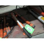 LOT OF HYDRAULIC POWERED PUMP W/ATTACHED RAM (IN CENTRAL TOOL CRIB)