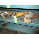 LOT OF 3 HEAVY DUTY ANGLE GRINDERS INCL 7" WALTER/METABO, 4 1/2" DEWALT AND 7" BLACK AND DECKER (IN