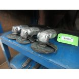 LOT OF 3 - 4 1/2" PNEUMATIC ANGLE GRINDERS (IN CENTRAL TOOL CRIB)