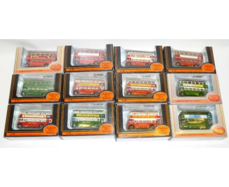 BOX 4: COLLECTION OF 39 GILBOW EXCLUSIVE FIRST EDITION DIE-CAST 1:76 SCALE MODELS OF DOUBLE DECKER BUSES, MINT AND BOXED [39]