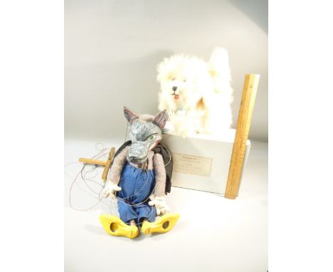 "FIFFY" THE ROLLING-MUSICAL DOG, A HELPRO MUSICAL TOY, BOXED (H: 20 cm), A WOLF PELHAM PUPPET AND A "CHEMKIT" No. II EXPERITE