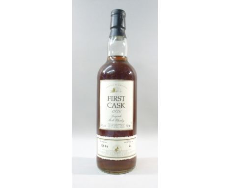 1976 SPEYSIDE UNBLENDED CASK 0F 24 YEAR OLD MALT WHISKY, FIRST CASK, DISTILLED 26th MARCH 1976 AT THE GLENLIVET DISTILLERY, C