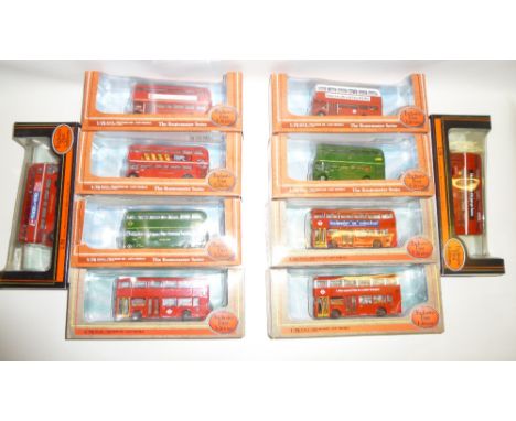 BOX 1: COLLECTION OF 29 GILBOW EXCLUSIVE FIRST EDITION DIE-CAST MODELS OF DOUBLE DECKER BUSES, MINT AND BOXED [29]