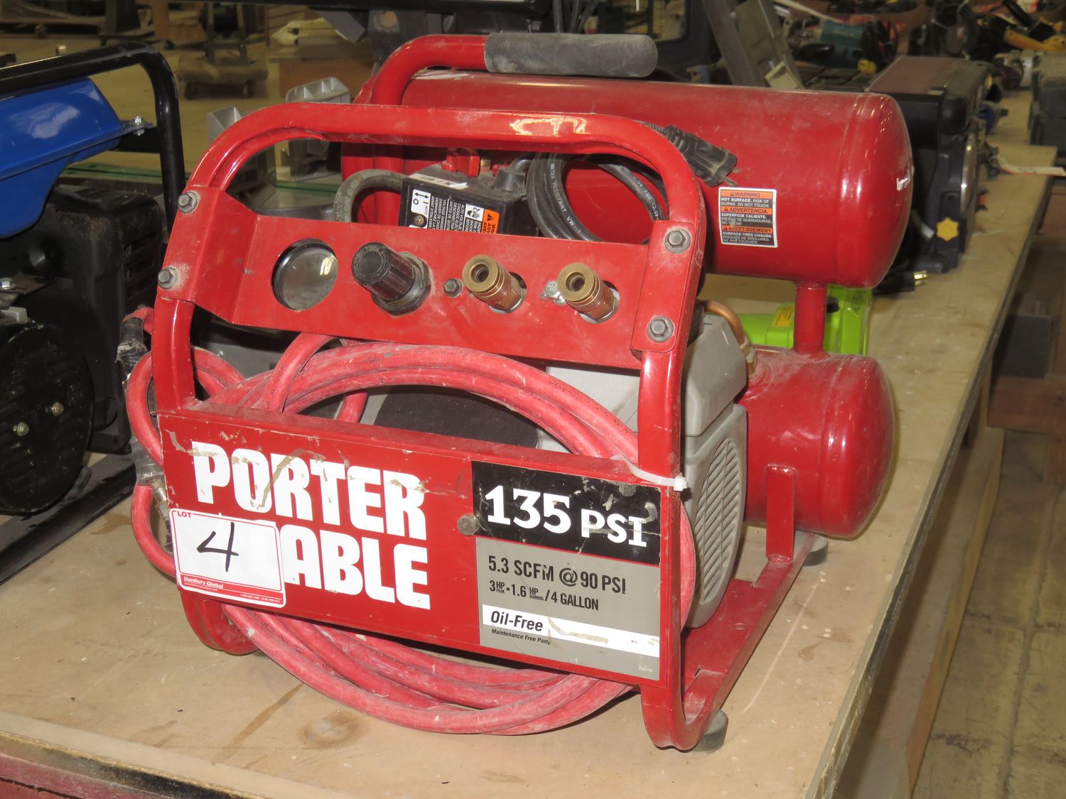 PORTER CABLE CPF23400S3 4 GAL 125 PSI ELECTRIC AIR COMPRESSOR