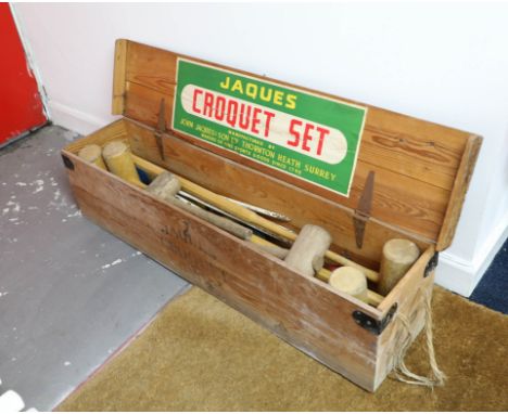Jacques, London, a vintage croquet set, boxed.