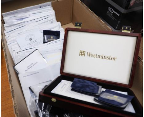 A large collection of coins including Westminster Mint 'Coins of The Roman Empire', silver proof coins and 'Diana, Princess o