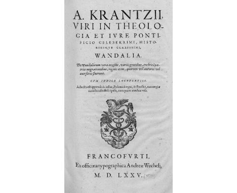 Krantz, Albert. Saxonia. De Saxonia gentis vetusta origine, longinquis expeditionibus susceptis, et bellis domi pro libertate
