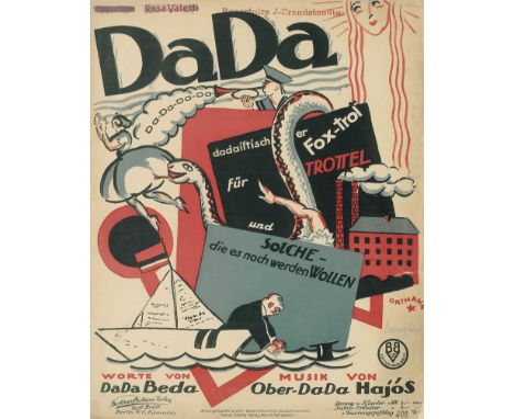 Dada. - Löhner-Beda, Fritz und Karl Hajós. Dada, dadaistischer Fox-trot für Trottel und Solche - die es noch werden Wollen. W