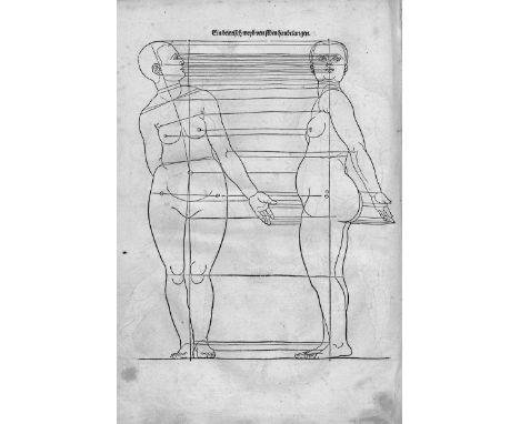 Dürer, Albrecht. Hierin(n) sind begriffen vier bücher von menschlicher Proportion. 108 (statt 132) Bl. Mit zahlreichen Holzsc
