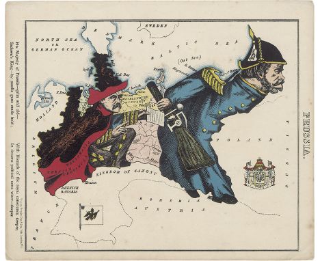 Lancaster, Lilian. "His Majesty of Prussia". Karikatur in Farblithographie auf Karton. 1 Bl. 23 x 27 cm. London, Vincent Broo