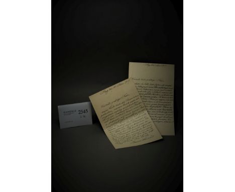 - Konrád, Edmond, tschechischer Dramatiker (1889-1957). 2 eigh. Briefe m. U. "Edmond Konrád". In deutscher Sprache. Zus. 3 S.