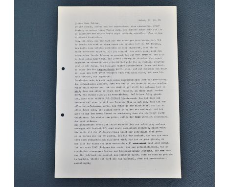 Artmann, H. C., vielfach ausgezeichneter österr. Lyriker, Schriftsteller und Übersetzer, Büchner-Preisträger (1921-2000). Bri