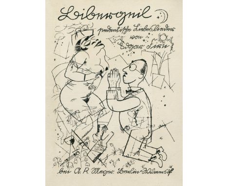 Grosz, George. - Firn, Edgar (d. i. K. Döhmann). Bibergeil. Pedantische Liebeslieder. 8 Bl. Mit Titelillustration von George 