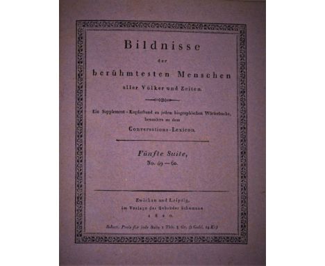 Bildnisse der berühmtesten Menschen aller Völker und Zeiten. Ein Supplement-Kupferband zu jedem biographischen Wörterbuche, b