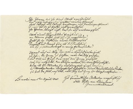 Kleist-Umkreis. - Rühle von Lilienstern, Otto August, preuß. Generalleutnant und Militärschriftsteller, Maler und Kunstsammle
