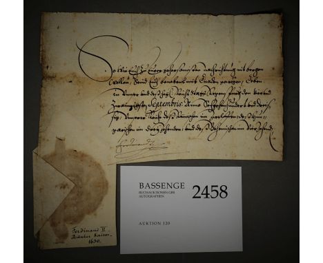 Fürsten des deutschprachigen Kaiserreiches. 8 Unterschriften bzw. eigh. Brief-Couverts. 1630-1880.Sammlung von 5 ausgeschnitt