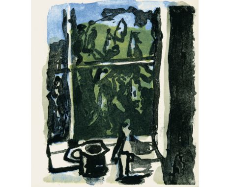 Fußmann, K. - Kunert, Günter. Endgültig morgens um vier. 18 Gedichte. Mit 18 Original-Farblithographien von Klaus Fußmann. 18
