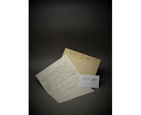 Tieck, Ludwig, Dichter und Übersetzer, einer der Hauptvertreter der deutschen Romantik (1773-1853). Eigh. Brief m. U. "L. Tie