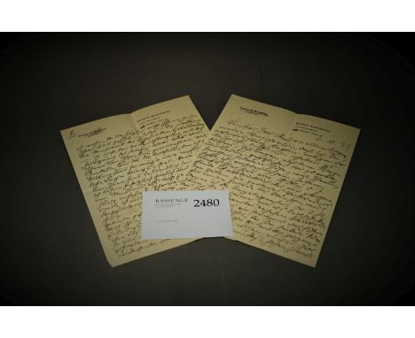 - Eigh. Brief m. U. "E Barlach". 4 S. 4to. Güstrow 6.X.1933.Gleichfalls an Ludwig Katzenellenbogen, den Barlach in einem umfa