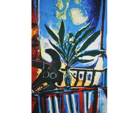 After Picasso, giclee print on paper, Window, Flower and Bull's Head, numbered and signed, blind stamped Collection Domaine P