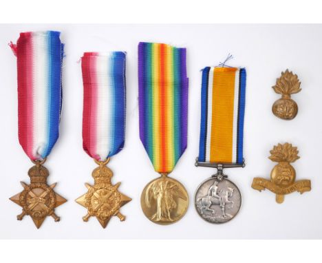 1914-1918 Medal pair to Royal Dublin Fusilier and two others. 1914-15 Star and Victory Medal to 32279 Pte. P. Kearns. R. D. F