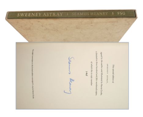 Heaney, Seamus. Sweeney Astray. A Version from the Irish, signed limited edition. Farrar, Straus, Giroux, New York, 1983, fir