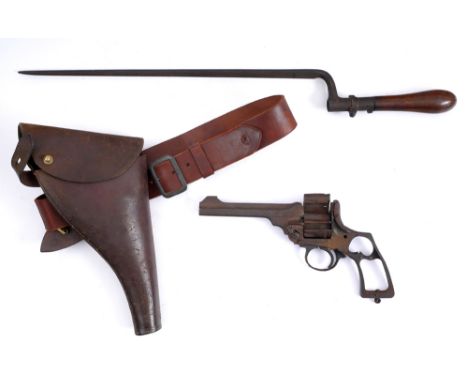 Webley and Scott Mark VI .455 service revolver The cylinder exploded during a trial firing of home manufactured .455 ammuniti