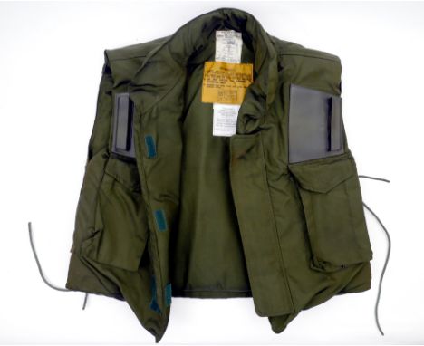 1960s -1970s Northern Ireland, British Army flak jacket Marked with red 'T' to back. Collection Mr Patrick O'Hagan, Belfast. 