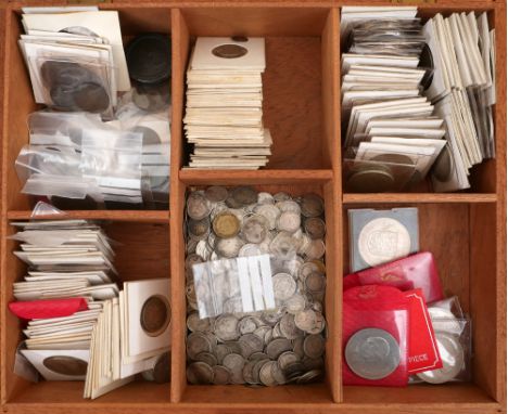 England. Accumulation with good range of silver including hammered. Hammered including Elizabeth I large shilling (holed), la