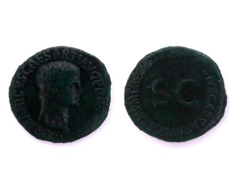 Roman Empire. Claudius sestertius in honour of his brother, Germanicus, 42 AD. Seaby 1905. About very fine. Germanicus, also 