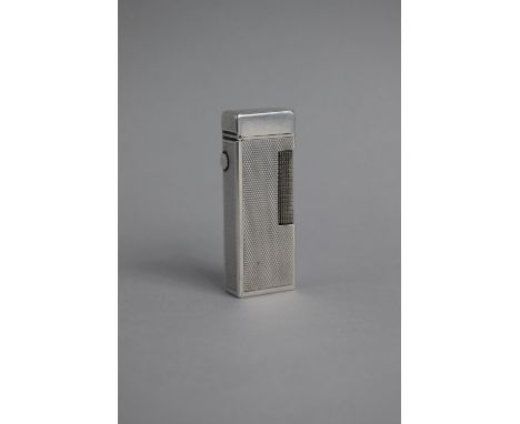 A Vintage Dunhill Silver Plated "Rollagas" Lighter with Engine Turned Decoration (Please Note we are Unable to Post this Lot)
