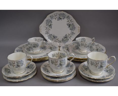 A Collection of Royal Albert 'Silver Maple' Dinner and Teawares to Include Six Dinner Plates, Three Trios, Two Teacups and Sa