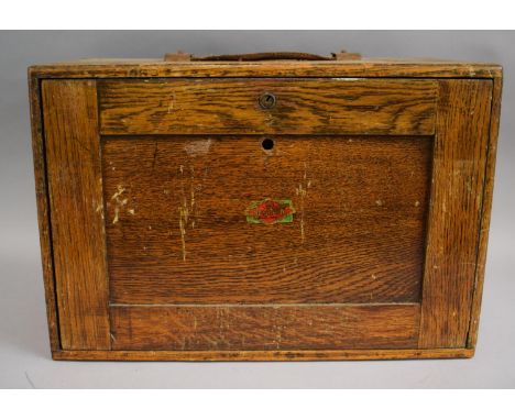 A Mid 20th Century Neslein Engineers Chest with Pull Down Removable Front Revealing Three Short and Three Long Drawers Contai