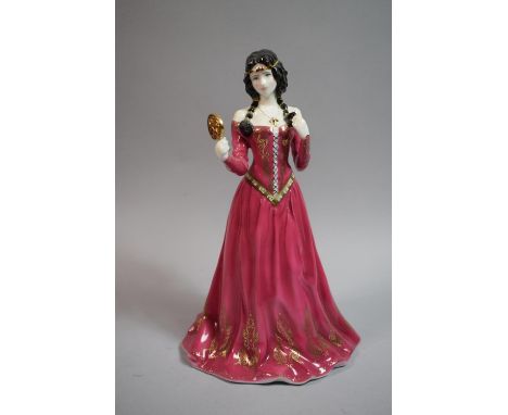 A Royal Worcester Figure, Limited Edition 849/7500, "The Fair Maiden of Astolat" with Certificate 