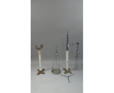 A Set of Victorian Dairy Beam Scales by Avery with Similar Beam Scale Support (AF) 