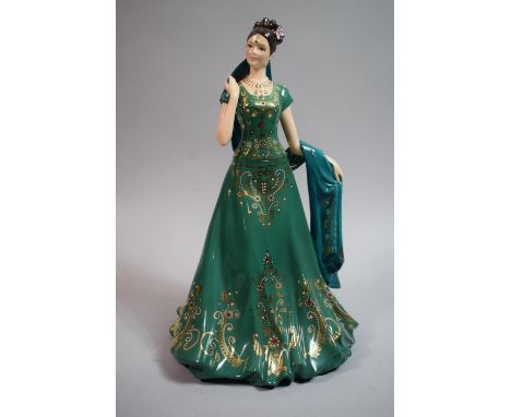 A Royal Worcester Figure, Limited Edition 86/2950 with Certificate, "Emerald Princess" 