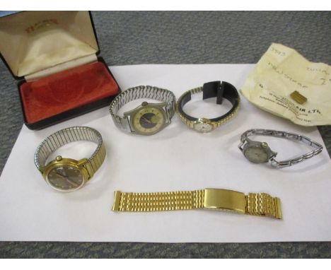 Watches to include a vintage gents Allenby antimagnetic wristwatch, a vintage gents Timex, a ladies Sekonda wristwatch, a Vil