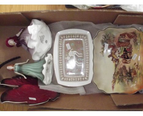 Various ceramics to include Royal Worcester and Royal Doulton figures 