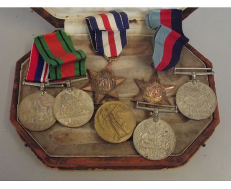 Great War medal awarded to private Moss of the L. N. LAN. R together with further WWII medals.