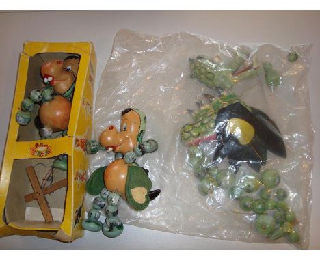 A group of three Pelham Puppet dragons to include boxed Baby Dragon (F-G in P-F box), an unboxed baby dragon in need of restr